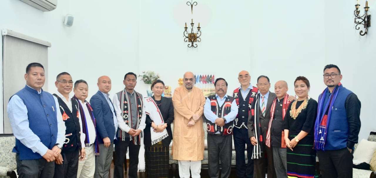 File photo of the 11-member delegation team of Eastern Nagaland Peoples' Organization (ENPO) meet with Union Home Minister Amit Shah at his official residence in New Delhi on December 6.