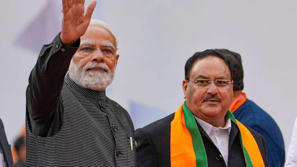 Read more about the article <p class='singletitle' >Nadda asks BJP workers to prepare to win all 9 assembly elections in 2023 </p> <h4 class='subpost_title'> Nadda credited Prime Minister Narendra Modi for expanding the party's voter base and highlighted the representation of OBCs, SCs and STs in the BJP governments, as well as in constitutional positions such as Governor.</h4>