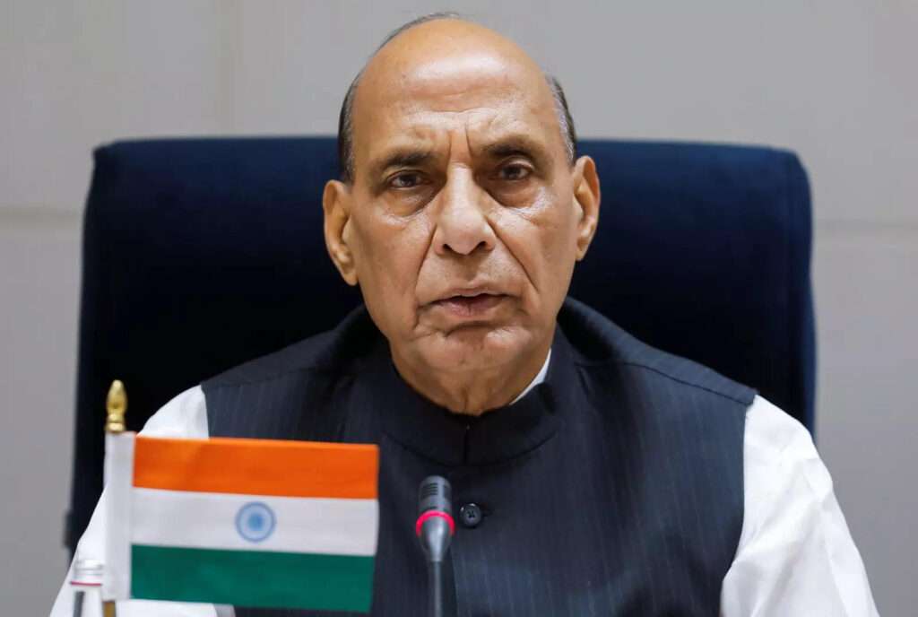 Read more about the article India will enter Pakistan to kill terrorists who flee there: Rajnath Singh