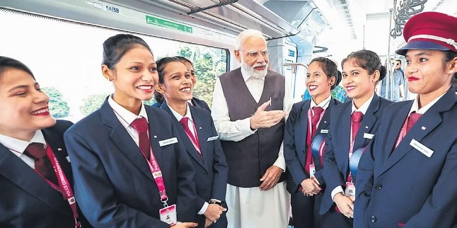 Read more about the article PM Modi calls Namo Bharat train symbol of women empowerement