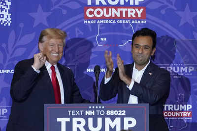 Read more about the article ‘He’s gonna be working with us for a long time’: Trump thanks Ramaswamy for endorsement