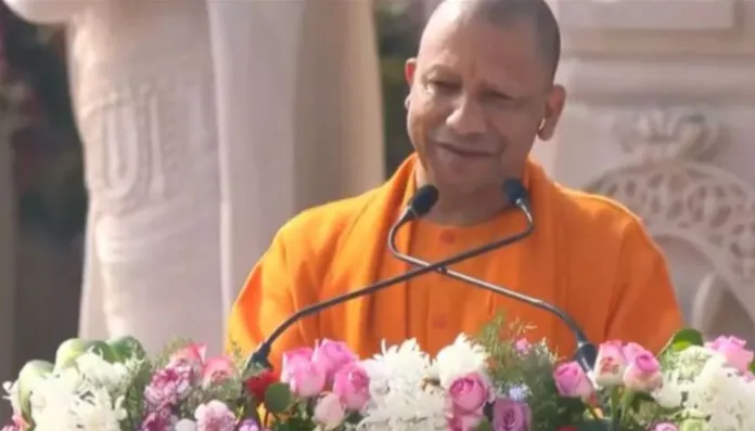 Read more about the article ‘Mandir wahin bana hai jahan ka Sankalp liya tha’: UP CM Yogi Adityanath