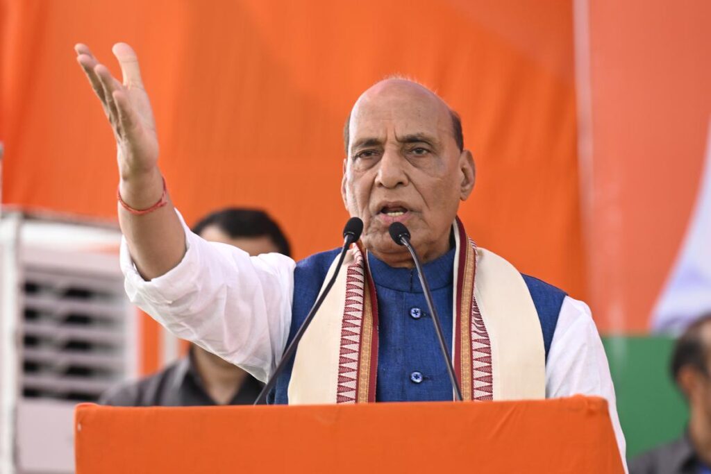 Read more about the article PM Modi does not do politics on basis of religion, never thought of dividing society: Rajnath Singh